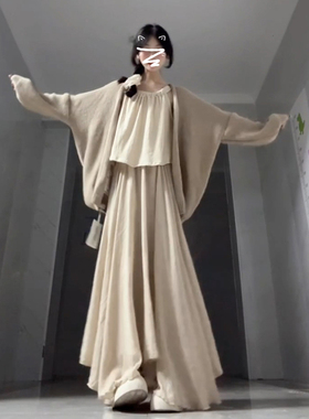 2024新款早秋小个子气质搭配一整套连衣裙子女装秋冬韩系三件套装