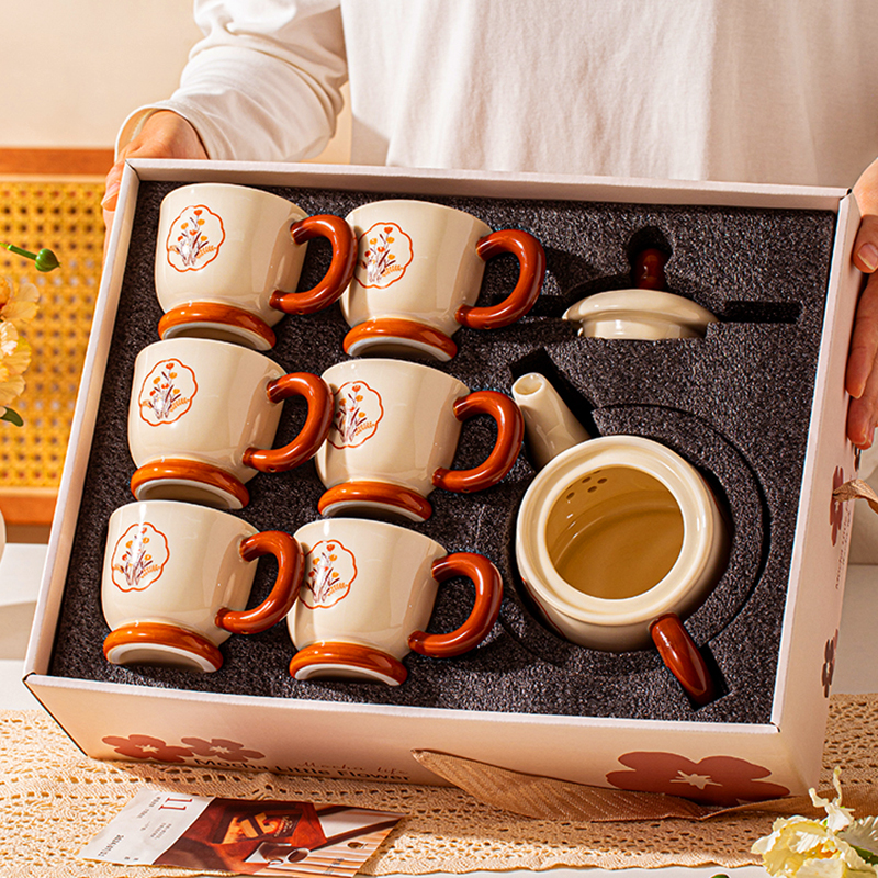 陶瓷水壶订婚结婚新婚礼物送新人高级实用茶杯水杯子套装客厅待客