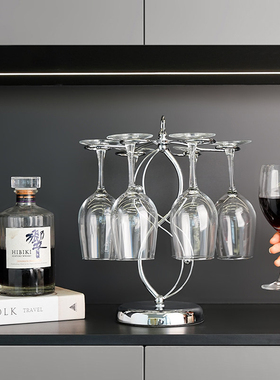 高档铁艺红酒杯架摆件家居饰品高脚杯倒挂餐厅酒柜装饰品置物架子