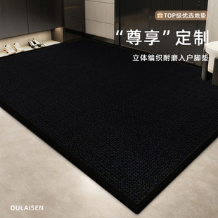 入户门专用地垫玄关室内免洗可擦脚垫黑色高端耐脏防滑地毯好打理