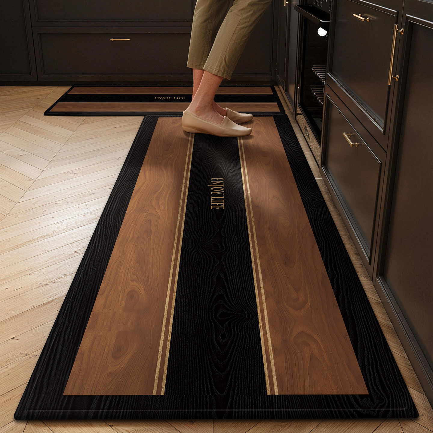 美式厨房地垫长条吸水吸油免洗可擦耐脏脚垫中古风家用防摔防滑垫,居家布艺,厨房地垫,淘宝优惠券,粉丝福利购,淘宝优惠卷