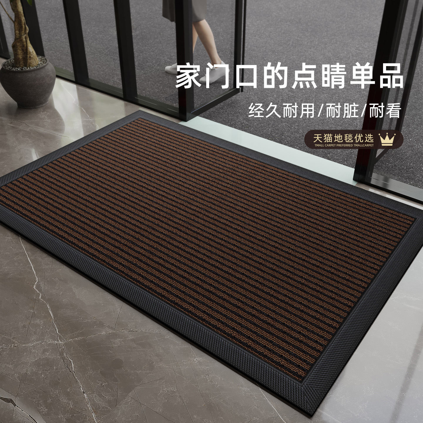 入户门垫玄关加厚防滑地垫高级感