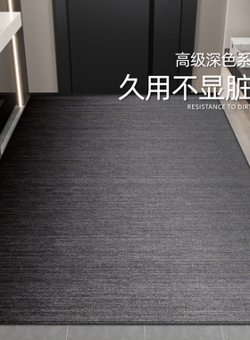 黑色入户门地垫2025新款进门门口脚垫耐脏免洗家用防滑玄关地毯
