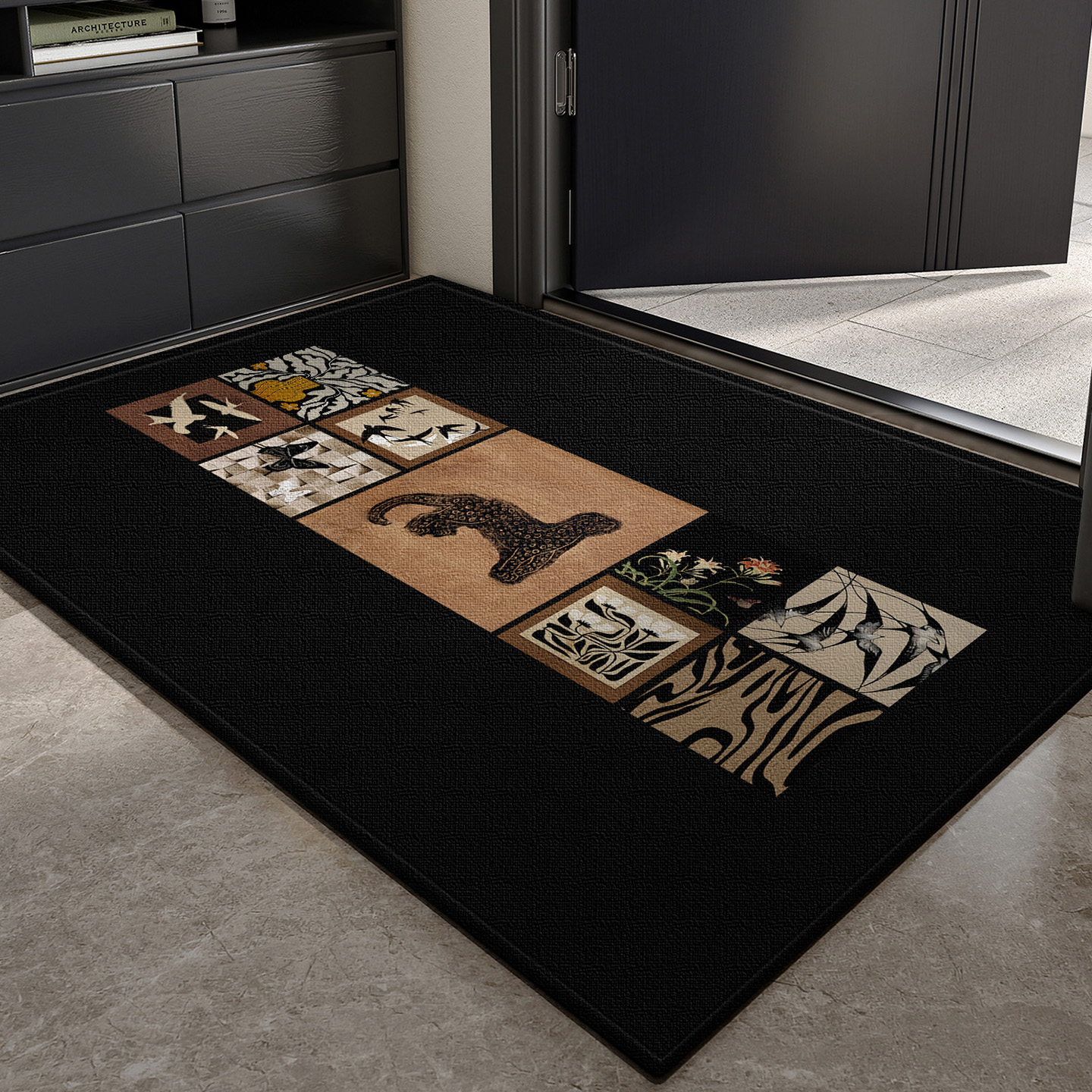 中古风入户门地垫进门口免洗脚垫