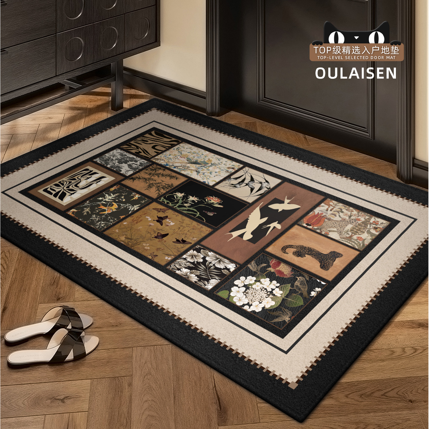 入户门地垫美式复古免洗可擦脚垫