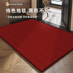 红色入户门地垫家用进门门口耐脏脚垫门外喜庆免洗可擦地毯可定制