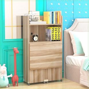 书桌边柜可移动书枱连柜多功能简约现代折叠电脑桌可移动书架家