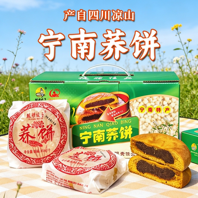 披砂坝子四川凉山宁南养饼传统手工糕点特产礼盒装冷冻速食
