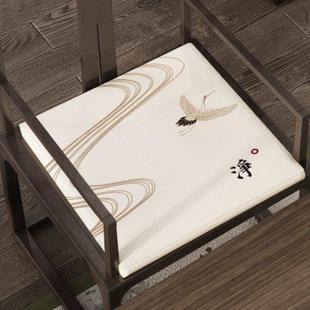 实木家具太师椅餐椅家用圈椅垫茶桌简约棉麻 红木沙发椅子坐垫中式