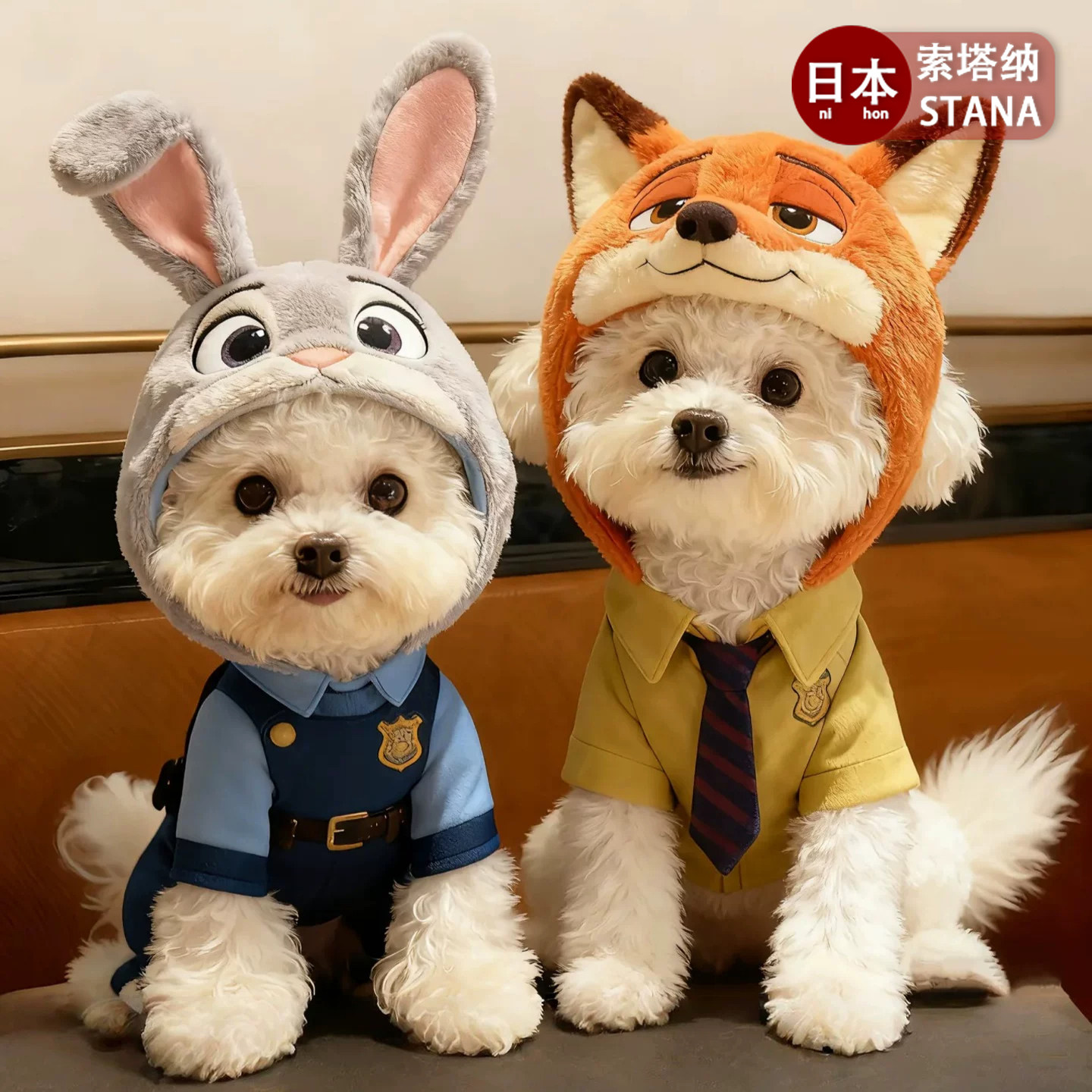 日本尼克狐狗狗衣服冬装加厚保暖
