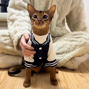 宠物猫咪衣服秋冬装德文阿比西尼亚小型犬比熊泰迪棒球服2025新款