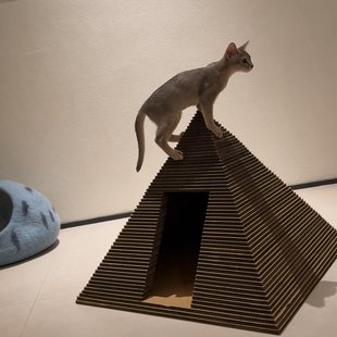 埃及金字塔猫窝猫抓板耐磨不掉屑四季通用立式猫爬架宠物猫咪用品