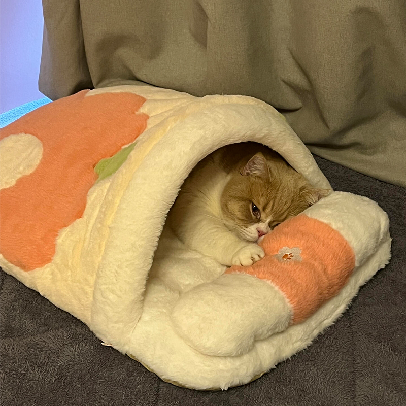 猫窝冬季保暖拖鞋窝睡袋宠物用品