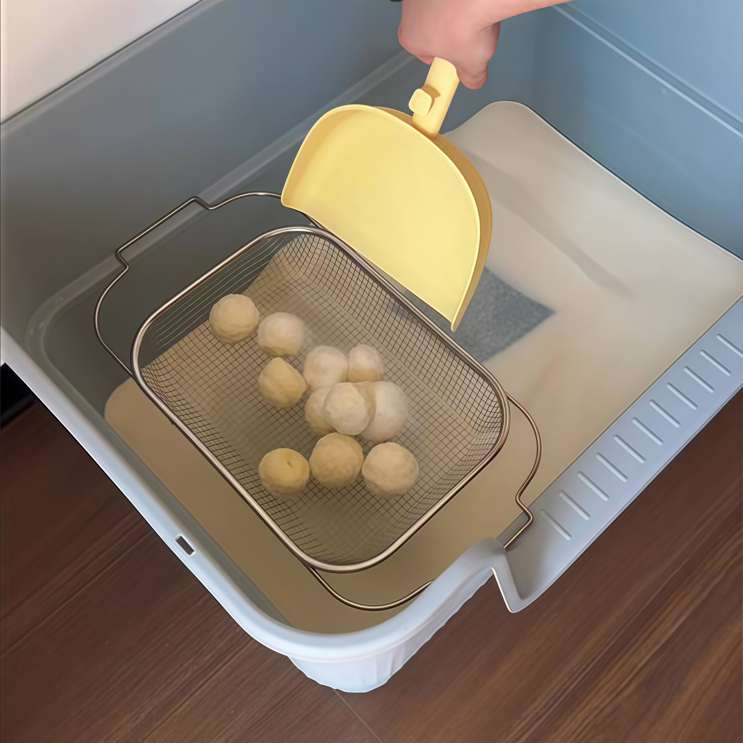 猫砂盆专用过滤网架铲屎工具镂空设计细密小孔高效分离猫砂与便便