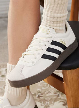 Adidas阿迪达斯VL COURT CLASSIC男女低帮耐磨休闲板鞋JQ1501