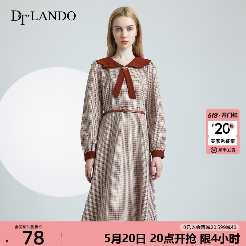 DT·LANDO复古文艺连衣裙