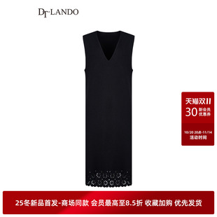 简约气质优雅百搭V领无袖 DTLANDO 女装 25冬新品 连衣裙 商场同款