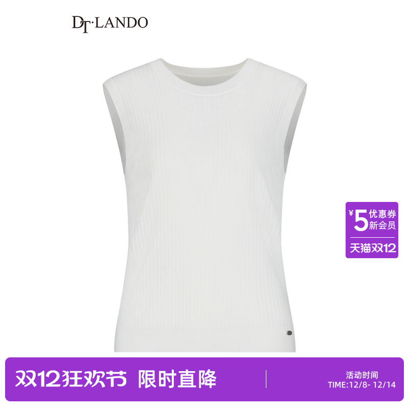 DTLANDO/商场同款25秋新品女装时尚百搭无袖圆领显瘦外穿内搭背心