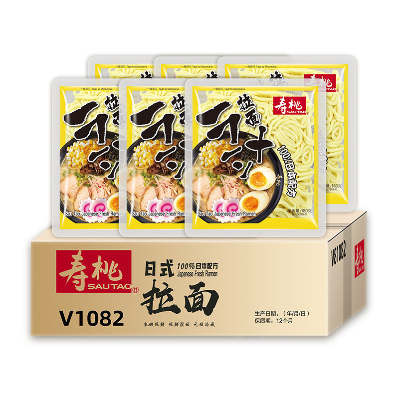 新货寿桃日式拉面180g*30包港式车仔乌冬面速食泡面商用整箱批发图片