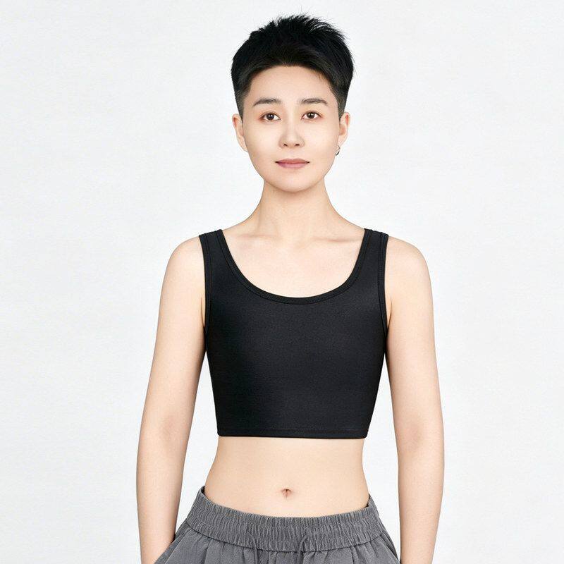 运动套头款束胸内衣大胸显小运动背心学生裹胸塑胸cos女