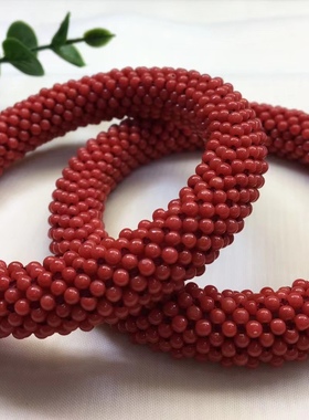 天然有机宝石编织手镯