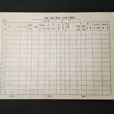 新款厂销老旧库存发黄月份工资计算表1990年2000年会计考勤做账单