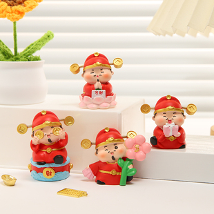 财神办公室桌面招财小摆件工位情绪稳定神器打工人工位装饰小礼物