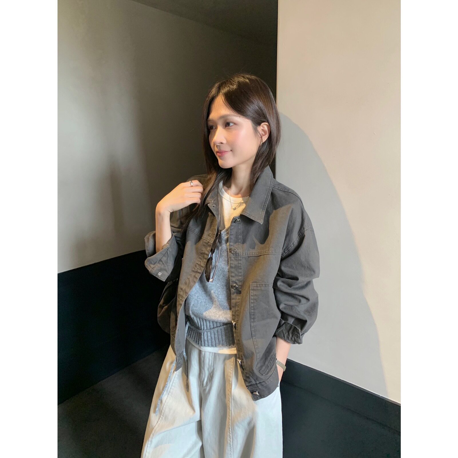 早秋上新!【密思家】韩版经典时尚潮流百搭牛仔外套女装W69222
