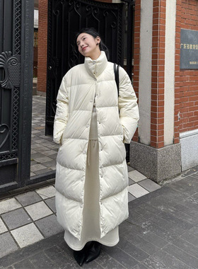 DIGM广州十三行女装2025秋冬国标90白鸭绒长款羽绒服外套女26010