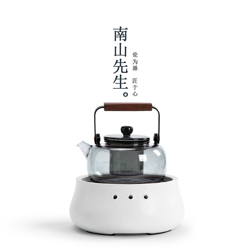 南山先生电陶炉烧水煮茶壶电热烧茶炉一体家用高硼硅玻璃壶耐高温