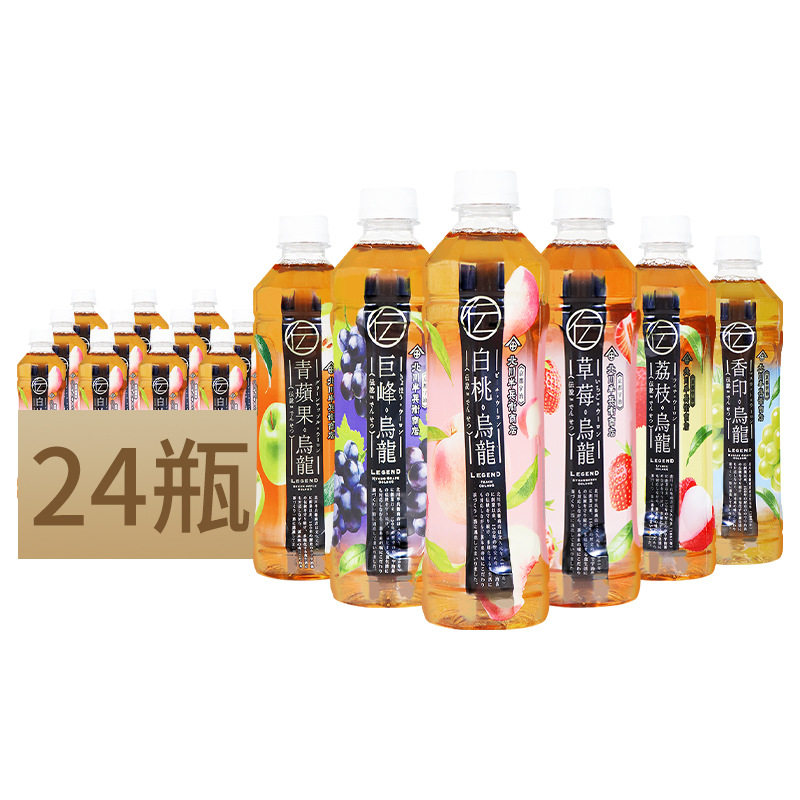 香港北川半兵衡商店果味乌龙茶430ml*24瓶白桃草莓提子荔枝