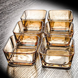 水晶玻璃碟水果盘瓜子干果小盘子果盘糖果碗方形收纳盒家用正方形