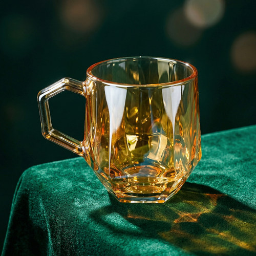 2026新款水晶玻璃杯水杯酒杯茶杯咖啡喝水杯子复古透明家用高颜值