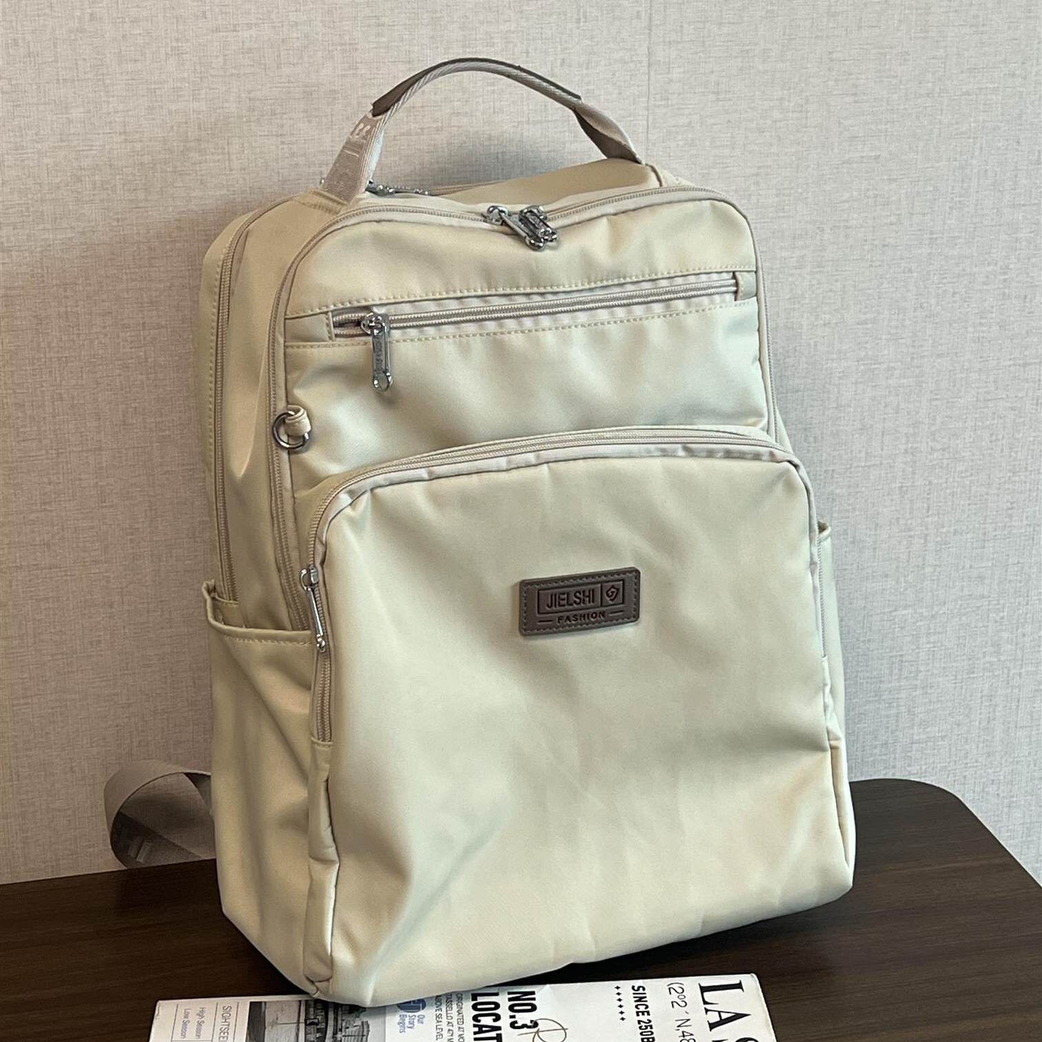 16寸14寸笔记本电脑背包上班通勤双肩书包出游大容量防水牛津布女