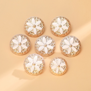 纽扣小香风珍珠衣服高端大衣毛衣外套高档圆形扣子上衣女袖 口上