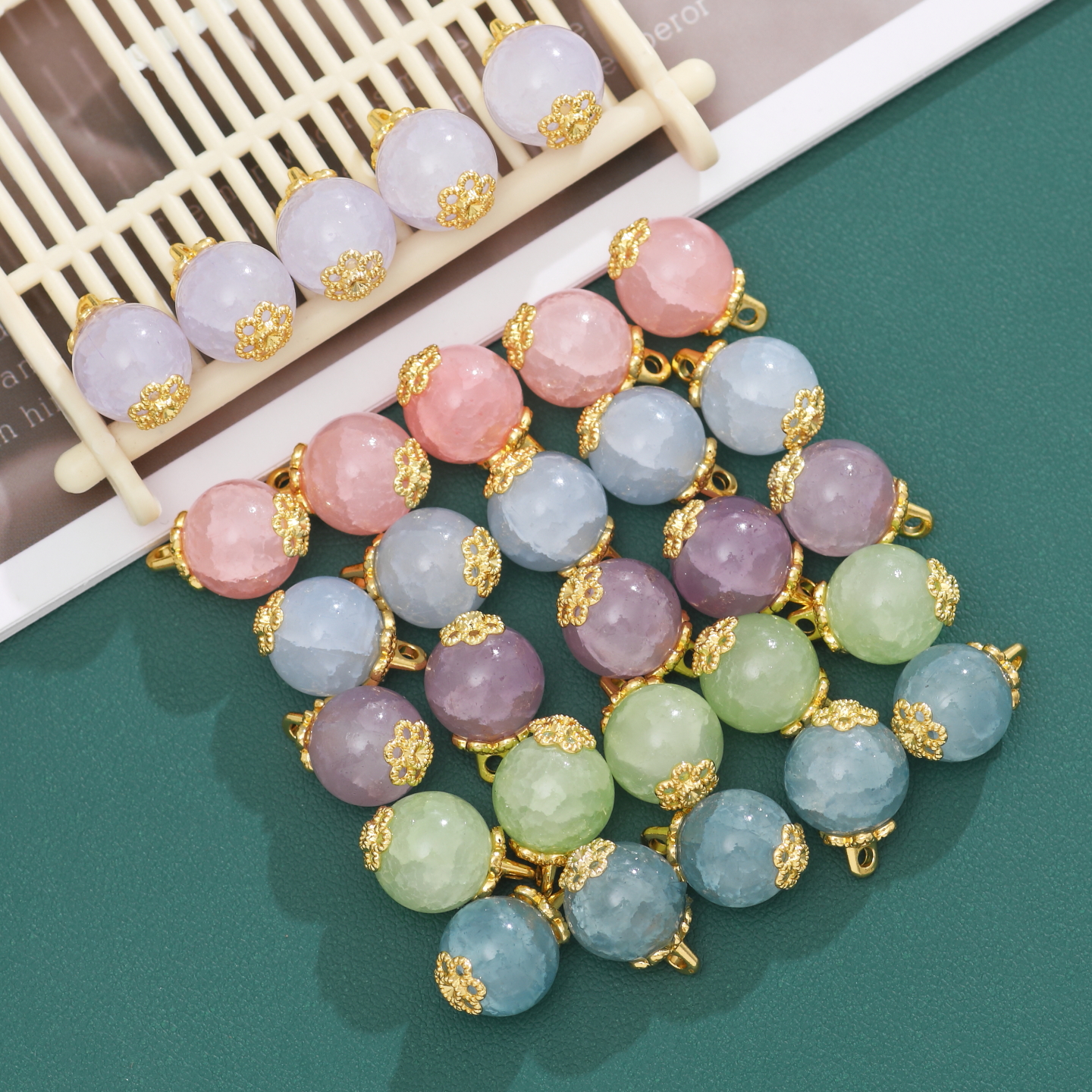 旗袍珠扣新中式国风玉石纽扣