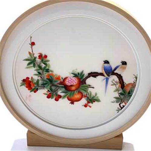 金吴针纯手工苏州刺绣画14苏绣成品挂画装饰玄关客厅笑口常开