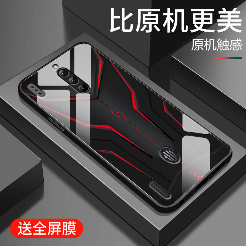 钢化玻璃硅胶软边手机壳  镜头全包防摔