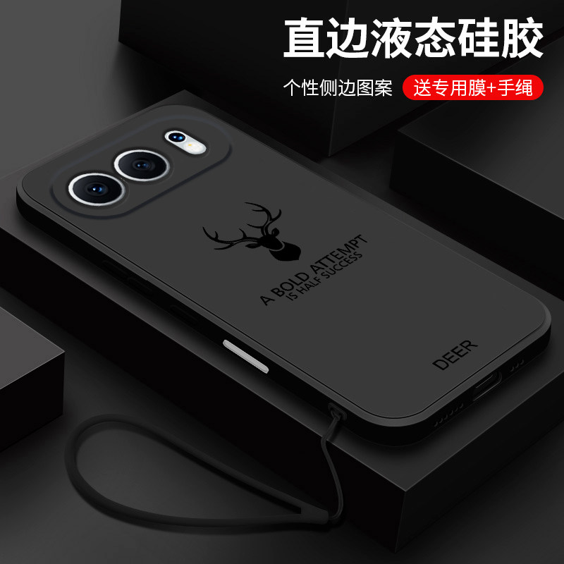适用荣耀500手机壳新款华为honor500pro液态硅胶软壳MEP-AN00镜头全包防摔保护套MEY男女生简约卡通外壳麋鹿