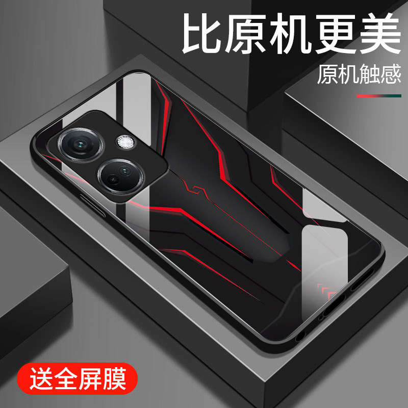 适用oppok11手机壳新款k11x钢化玻璃镜面保护套oppo k10pro镜头全包k10活力版防摔硬壳男士个性创意时尚机甲