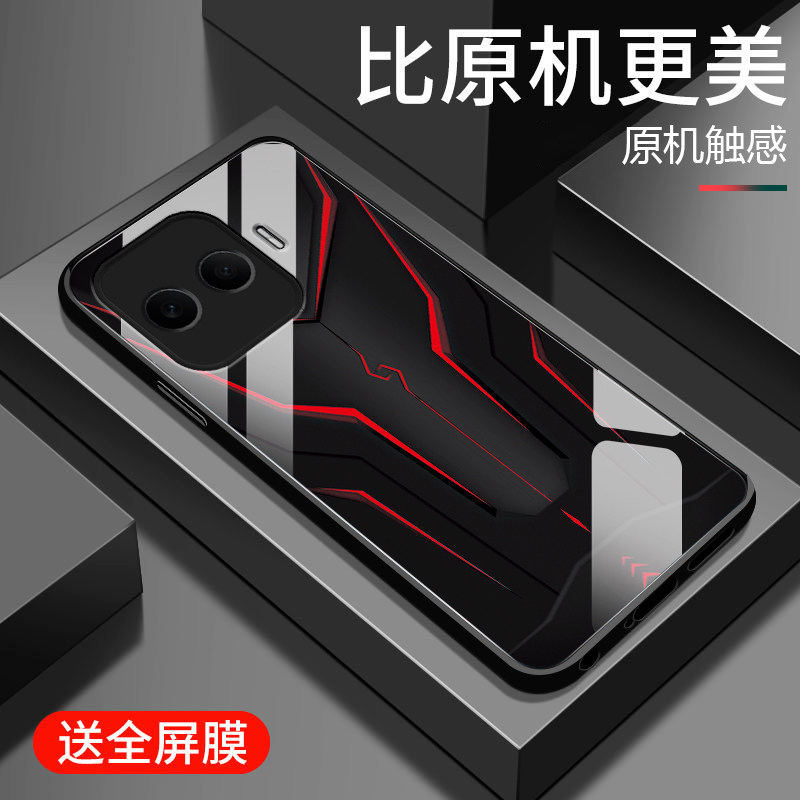 适用iqooz11turbo手机壳新款iqooz11i钢化玻璃z11s保护套iqooz11x镜头全包防摔硬壳vivo男士个性创意时尚机甲