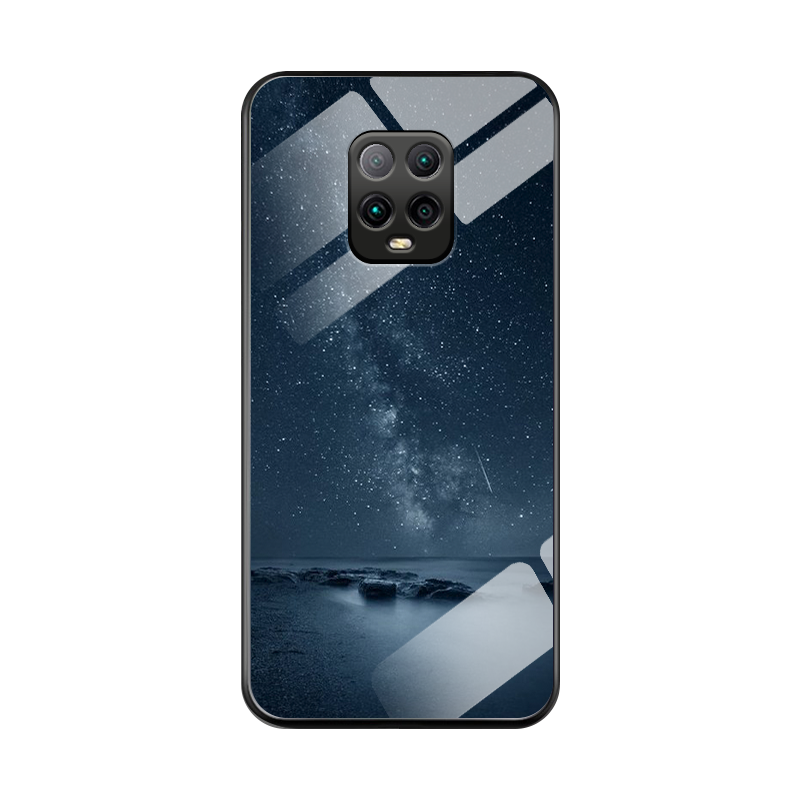 适用红米10xpro手机壳新款por小米redmi10X钢化玻璃镜面保护套5G男生红米10x镜头全包4G防摔10A硬壳简约星空