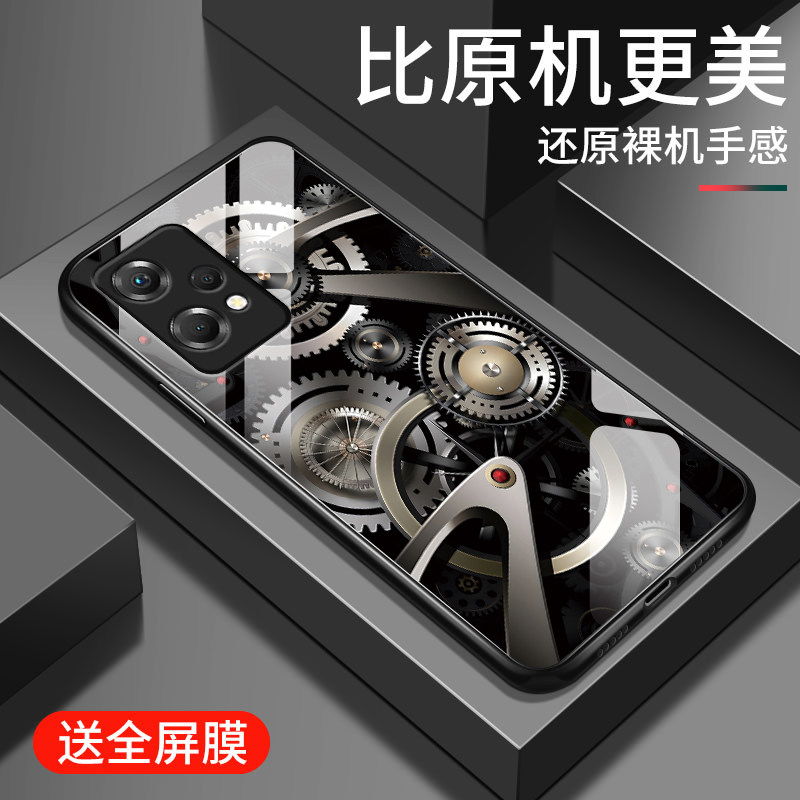 适用OPPOK10X手机壳K10活力版手机套新款齿轮创意潮K10pro男PGGM10镜头全包网红女款防摔镜面玻璃保护套OPPO