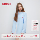 韩系显瘦物理防晒衬衣 樱桃KIRSH 休闲宽松条纹衬衫 女夏季 2025新款