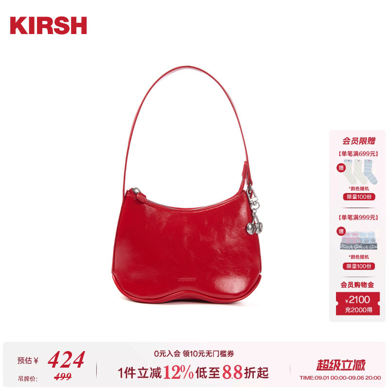 樱桃KIRSH红色圣诞氛围单肩包图片