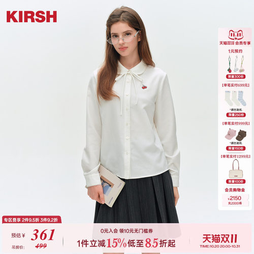 樱桃KIRSH娃娃领蝴蝶结白衬衫