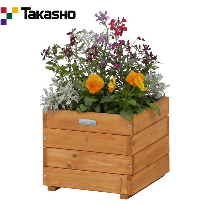 Takasho方形木制花盆阳台果蔬花卉果树简约田园风格种植箱 WOP-S