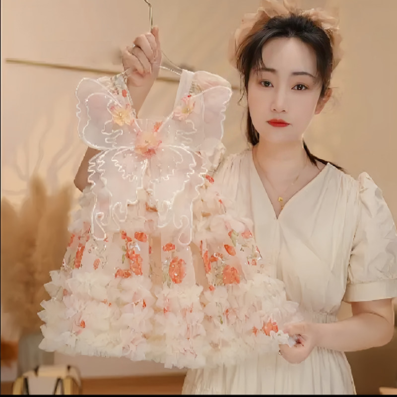 3岁女童公主裙夏装新款翅膀4儿童5岁女孩超仙连衣裙生日礼服裙子图片