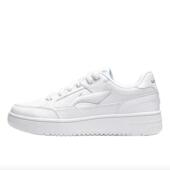 李宁天迹防滑耐磨软弹回弹舒适拼接休闲百搭板鞋 女款 标准白