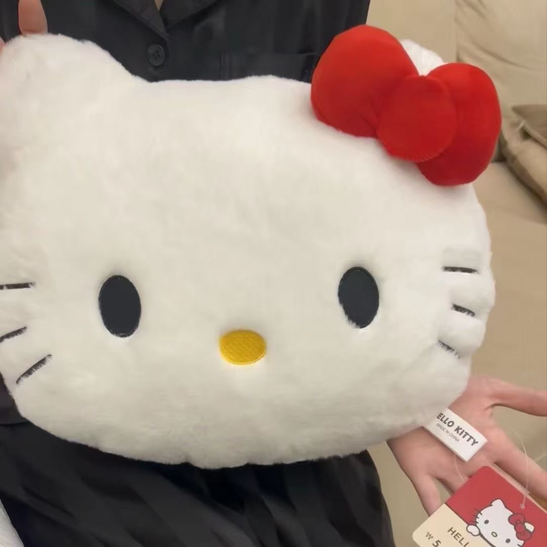 立减5元可爱猫头毛绒午睡抱枕